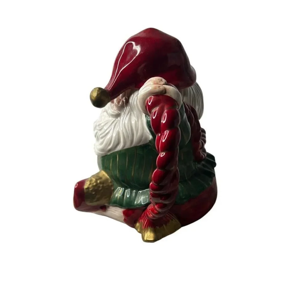 Vtg Fitz and Floyd Old World Christmas Santa Elf Teapot 1989 40 Oz Tea Pot